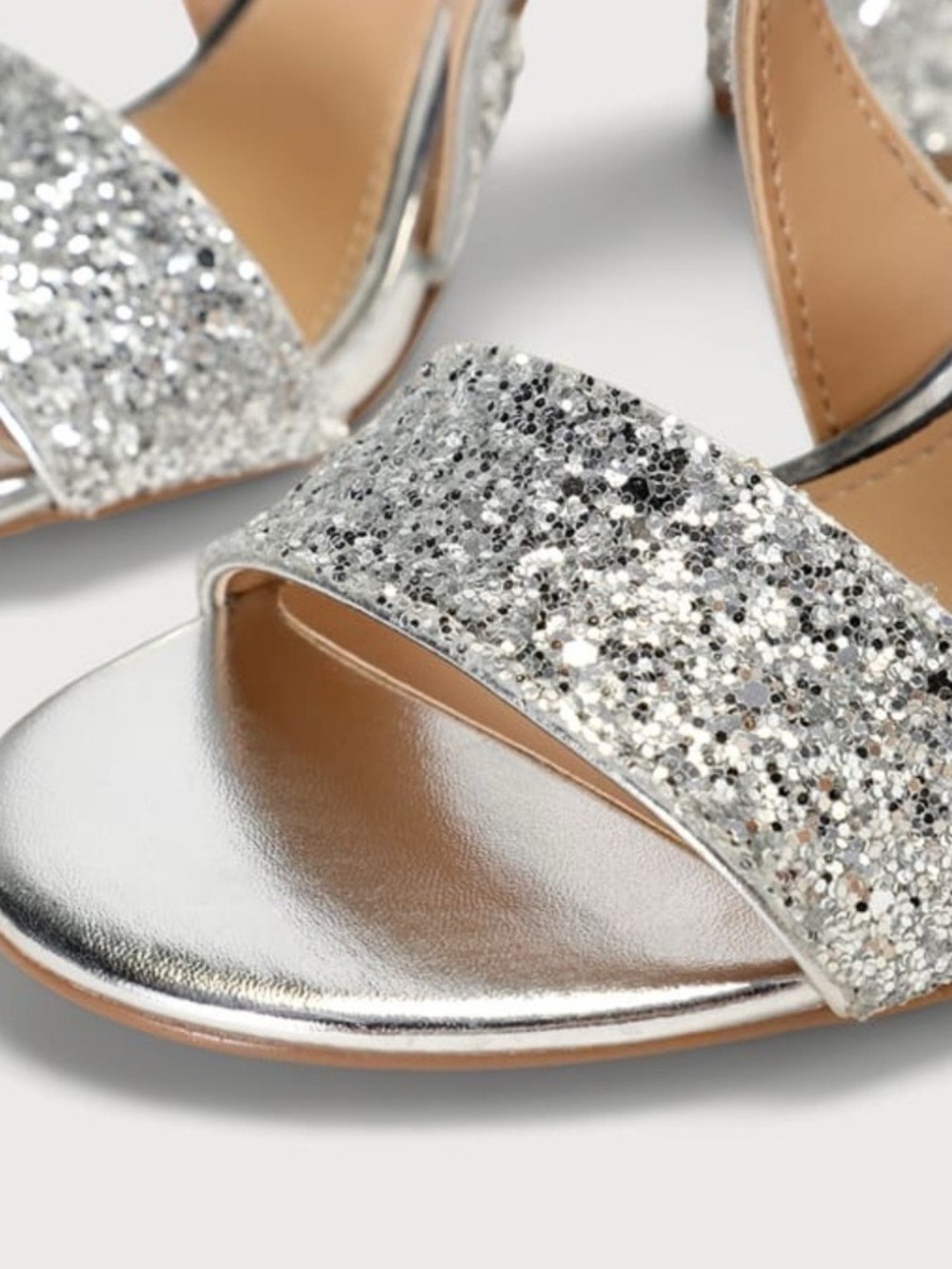 Badgley Mischka Cook Glitter Evening Heels
